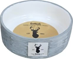 Boony Est. 1941 Voerbak Steen Wicker Grey -Huisdier Verkoop Winkel 0212197