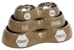 51 Degrees North Dubbele Voerbak Bleek Taupe