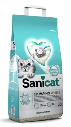 Sanicat Katten-<br>bakvulling Clumping White 20 Ltr