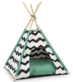 Beeztees Tipi Kioni Zwart/wit/groen
