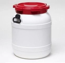 CurTec Voerton Met Schroefdeksel Rood/Wit 55 Ltr