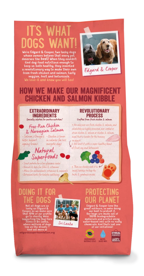 Edgard & Cooper Hondenvoer Senior Kip En Zalm 12 Kg - Afbeelding 2