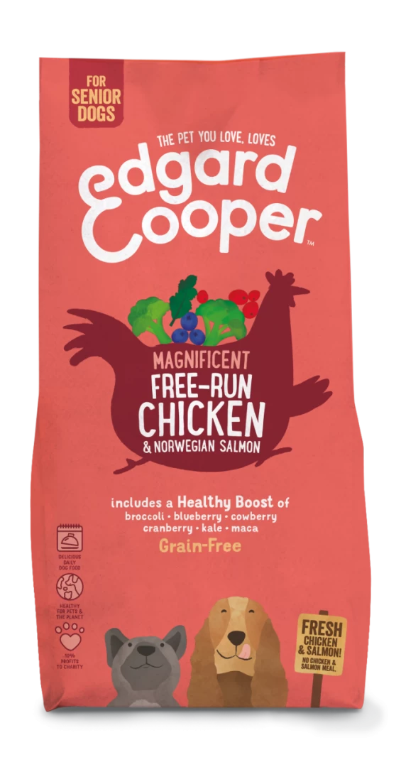 Edgard & Cooper Hondenvoer Senior Kip En Zalm 12 Kg