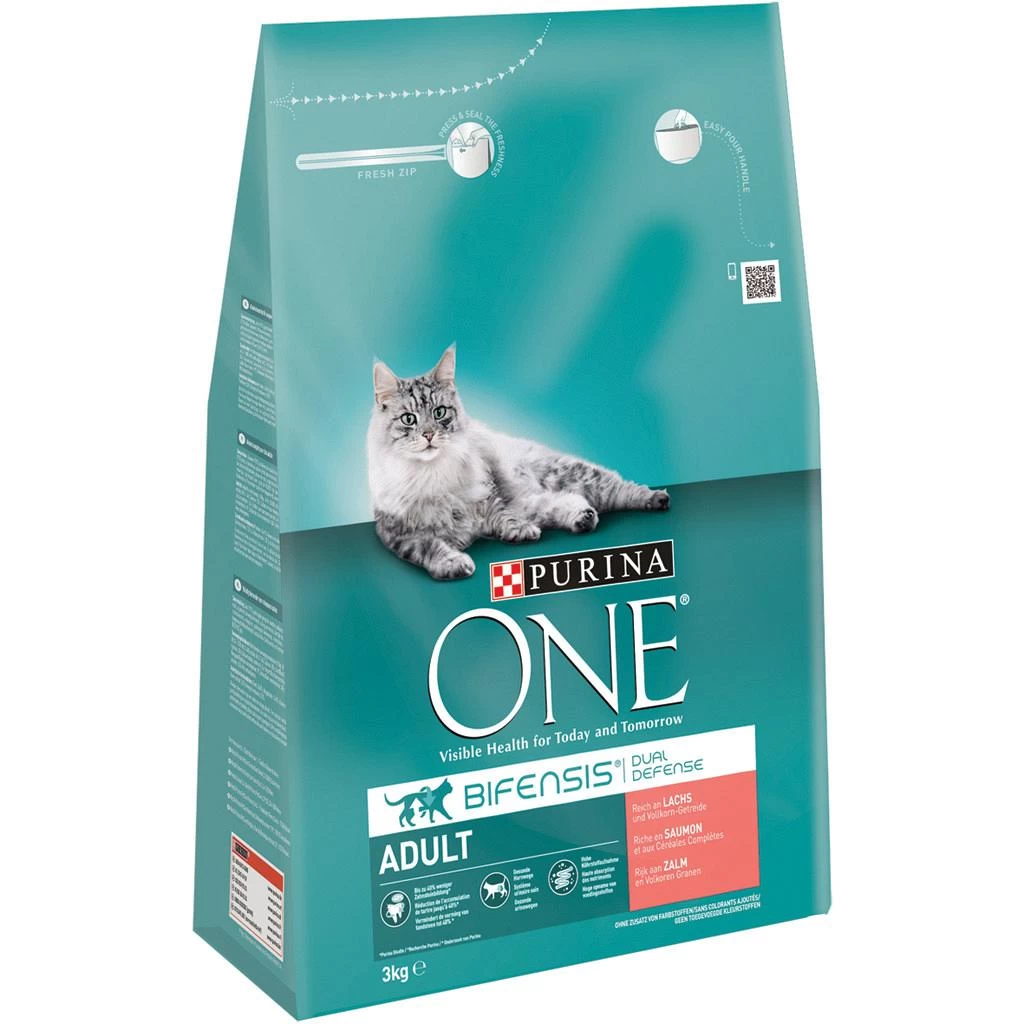 One Kattenvoer Adult Zalm En Volkoren Granen 3 Kg