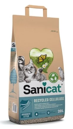 Sanicat Kattenbakvulling Recycled Cellulose 20 Ltr