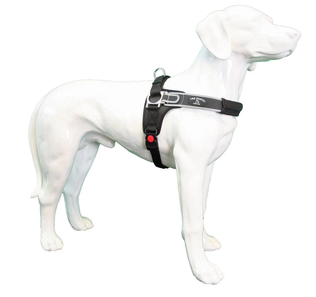 Tre Ponti Hondentuig Forza Reflective Zwart 1 Tre Ponti Hondentuig Forza Reflective Zwart