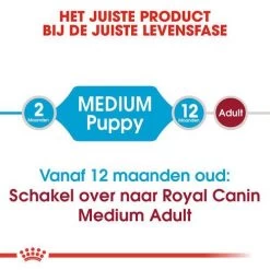 Royal Canin Hondenvoer Medium Puppy 10 Kg -Huisdier Verkoop Winkel royal canin medium puppy pup hond middelgrote hondenrassen hero image 8
